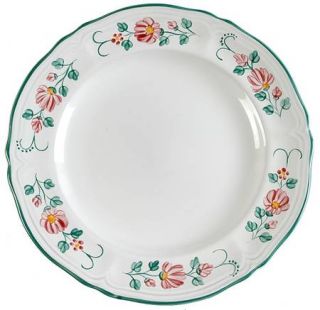 Herend Village Primrose Salad Plate, Fine China Dinnerware   Pink Flowers,Green
