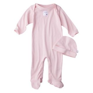 Burts Bees Baby Newborn Organic Lap Shoulder Coverall and Hat Set   Bloosom 6 
