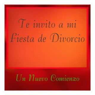Invitación   Fiesta de Divorcio Announcement