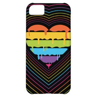 Yummy dripping Rainbow Heart iPhone 5C Cases