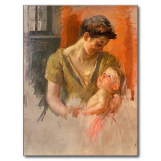 Mary Cassatt  Mother & Child Smiling at Each Other Post Card