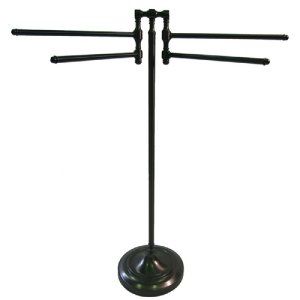 Allied Brass RDM 8 BBR Brushed Bronze Universal Towel Stand with Four 10 Inch Ar