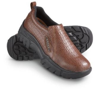 Men's Roper Croc Print Slip   ons Brown, BROWN, 8 Shoes