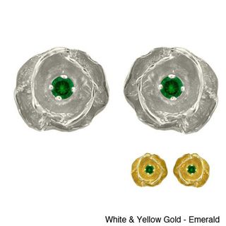 10k Gold Birthstone Stud Earrings Gemstone Earrings