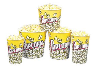 Gold Medal 32 oz Popcorn Design Disposable Popcorn Cups, 500/Case