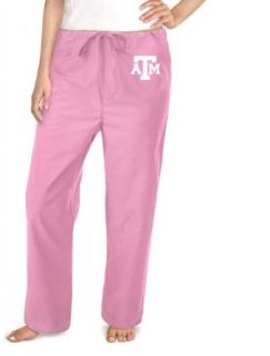 Texas A&M Logo Pink Scrubs Pants Bottoms Aggies Ladies Clothing