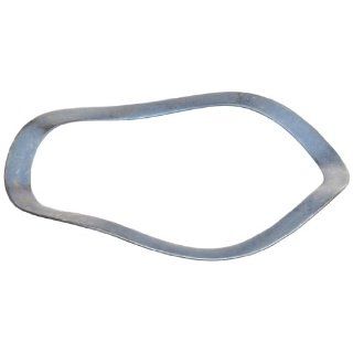 Compression Type Wave Washer, Carbon Steel, 4 Waves, Inch, 2.598" ID, 2.945" OD, 0.024" Thick, 2.953" Bearing OD, 420lbs/in Spring Rate, 77.2lbs Load, (Pack of 10) Flat Springs