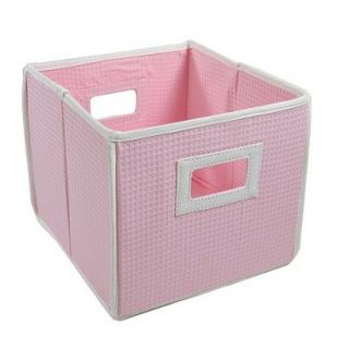 Fabric Folding Bin   Pink