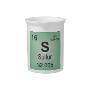 Sulfur Individual Element of the Periodic Table Beverage Pitchers