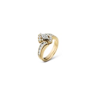 1 CT. T.W. Diamond Ring, Yellow/Gold, Womens