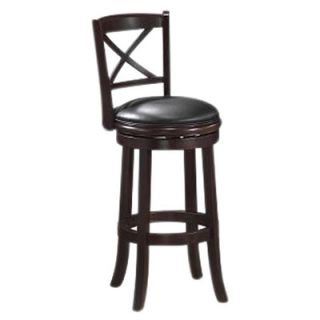 Boraam Georgia 29 Swivel Bar Stool with Cushion 48629 Finish Cappuccino