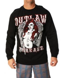 Outlaw Threadz Men's the Fallen Crew Neck Long Sleeve T Shirt at  Mens Clothing store