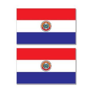 Paraguay Country Flag   Sheet of 2   Window Bumper Stickers Automotive