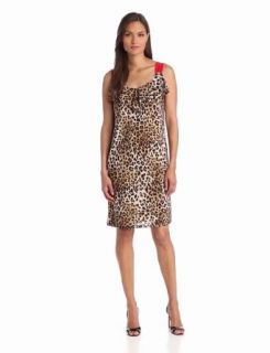Tiana B Women's Ruffle Front Dress, Leopard, Small