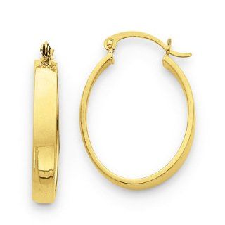 14k Lightweight Oval Hoop Earrings, Best Quality Free Gift Box Satisfaction Guaranteed Jewelry