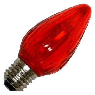 Action Lighting 22704   Flame F15 Medium Screw Base Red LED Christmas Light Bulb   Led Household Light Bulbs  