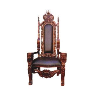 D ART Royal Lion King Chair in Mahogany Wood   Directors Chairs