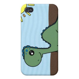 Cute Green Baby Dinosaur iPhone 4 Cases