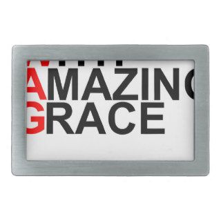 Saved With Amazing Grace (SWAG).png Rectangular Belt Buckles