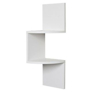 Wall Shelf Laminated Corner Shelf   White