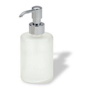 StilHaus Round Colored Frosted Glass Soap Dispenser 580   Countertop Soap Dispensers