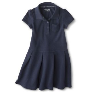 Cherokee Girls School Uniform Short Sleeve Knit Tennis Dress   Xavier Navy M