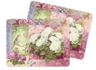Kay Dee Designs White Hydrangea Cork Backed Placemat, Set of 2   Place Mats