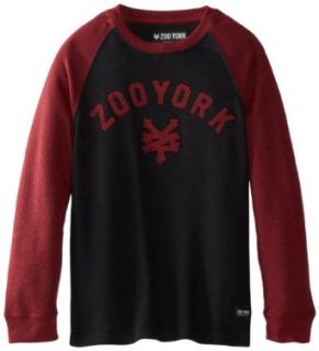 Zoo York Boys 8 20 Imma Block Long Sleeve Raglan, Black, 8 Years Clothing