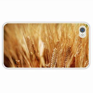 Custom Make Iphone 4 4S Macro Ears Of Corn Grass Dry Of Innervation Present White Cellphone Skin For Girl Cell Phones & Accessories