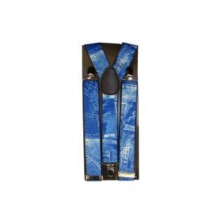 Outer Rebel Blue Denim Graphic Suspenders at  Mens Clothing store