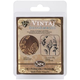 Sizzix DecoEmboss Embossing Folder 2.725"X2.375" by Vintaj Lily Of The Valley Sizzix Cutting & Embossing Dies