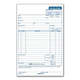 Adams Service Order Form, 3 Part, Carbonless, 5 2/3"X9" Inches, 250 Sets per Pack (3 584)  Blank Purchase Order Forms 