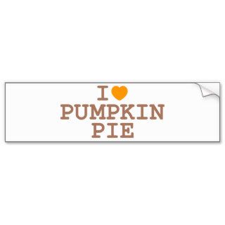 I Heart Pumpkin Pie Bumper Stickers