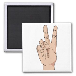 Hand Peace Sign V For Victory Fingers Anatomy Magnets