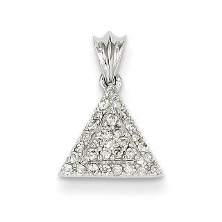 14k White Gold Diamond Pendant. Carat Wt  0.22ct. Metal Wt  0.77g Jewelry