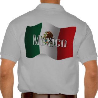 Mexico Waving Flag T shirts