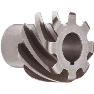Boston Gear HS608R Plain Helical Gear, 45 Degree Helix, 14.5 Degree Pressure Angle, 0.625 Bore, 6 Pitch, 8 Teeth, Steel, RH