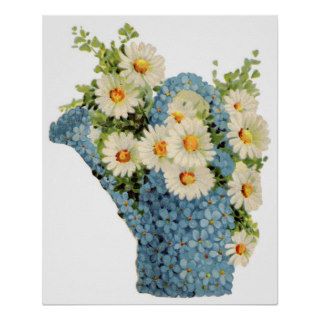 Flower Watering Can Poster