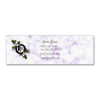 Monogramed Profile card Business Card Template