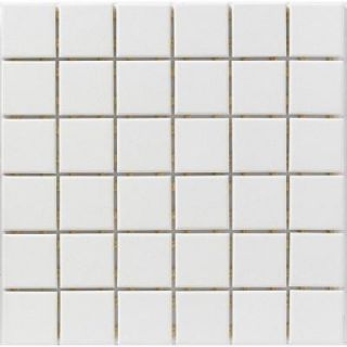 U.S. Ceramic Tile Color Collection Snow White 12 in. x 12 in. Unglazed Porcelain Mosaic Floor and Wall Tile (10.7 sq. ft./case) U272CC 12M