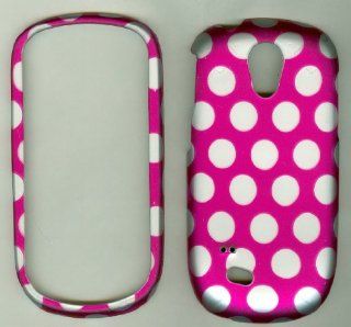 Pink White Dot Faceplate Hard Case Protector for T mobile Samsung Gravity Smart Sgh t589 Cell Phones & Accessories