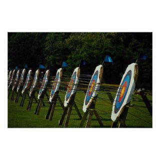 Archery targets near Brentwood, Essex, U.K. Print