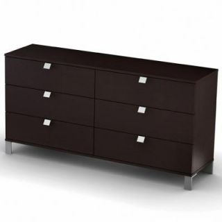 South Shore Furniture Spectra 6 Drawer Dresser in Chocolate 3259010
