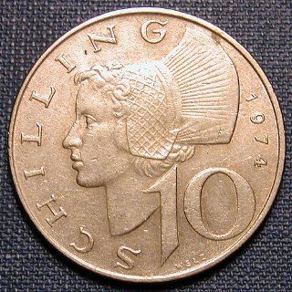 Almost UNCIRCULATED 1974 Austrian 10 Schilling  Collectible Coins  