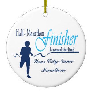 Runner Half Marathon Finisher Add Your Race Name Christmas Ornament