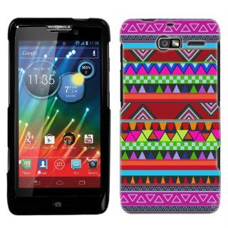 Motorola RAZR M Aztech Andes Tribal Pattern on Black Phone Case Cover Cell Phones & Accessories