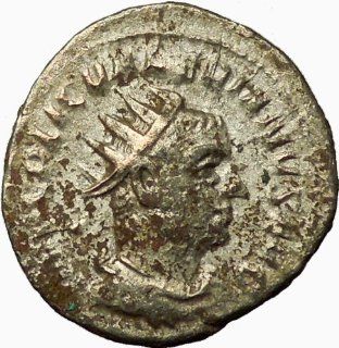 Valerian I Father of Gallienus Silver Roman Coin Jupiter w thunderbolt i34940 