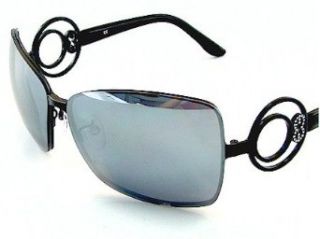 New Escada SES596 SES 596 531K Mirror Black Swarovsky Sunglasses 64 12 130 Clothing
