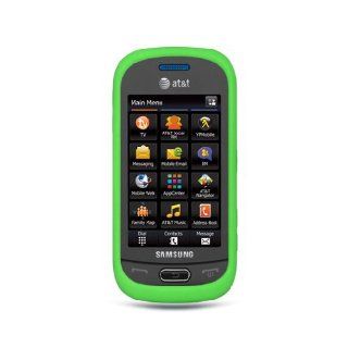 Green Soft Silicone Gel Skin Cover Case for Samsung Eternity II 2 SGH A597 Cell Phones & Accessories