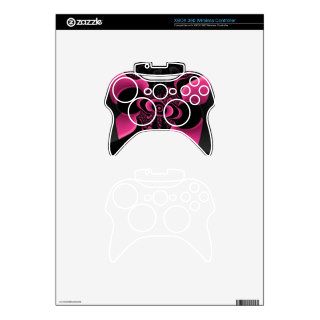 black and pink XBOX 360 Wireless Controller skin Xbox 360 Controller Skin